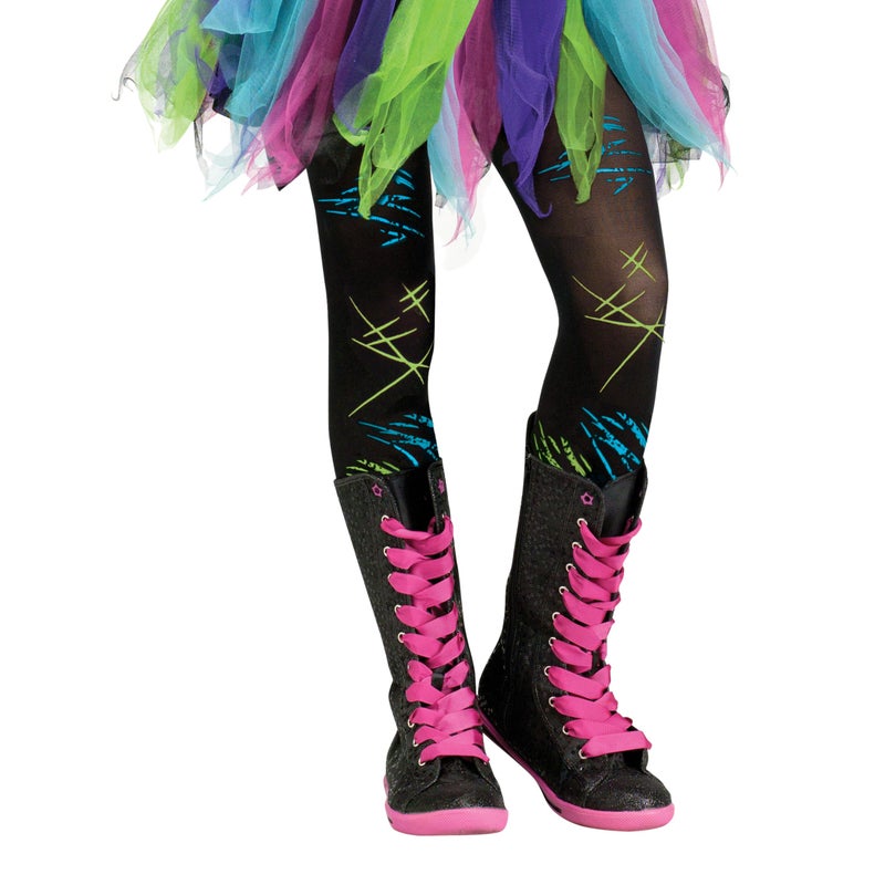 Fun World Wild Cat Rainbow Animal Child Halloween Costume, Black / Blue / Pink, Medium - Image 4